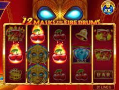 12 Masks of Fire Drums Slots